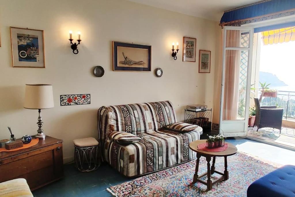 Vintage Flat On Villefranche Bay - Free Car Park Exterior foto